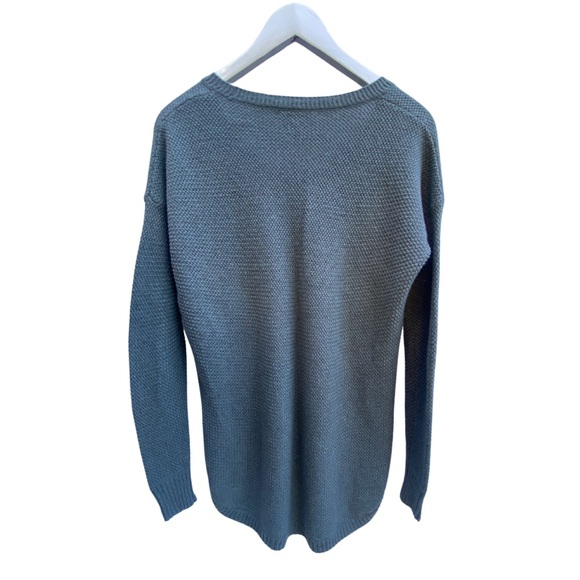 Madewell Womens XS Chronicle Texture Pullover Sweater Sage Green Hi-Low Hem - Picture 4 of 8